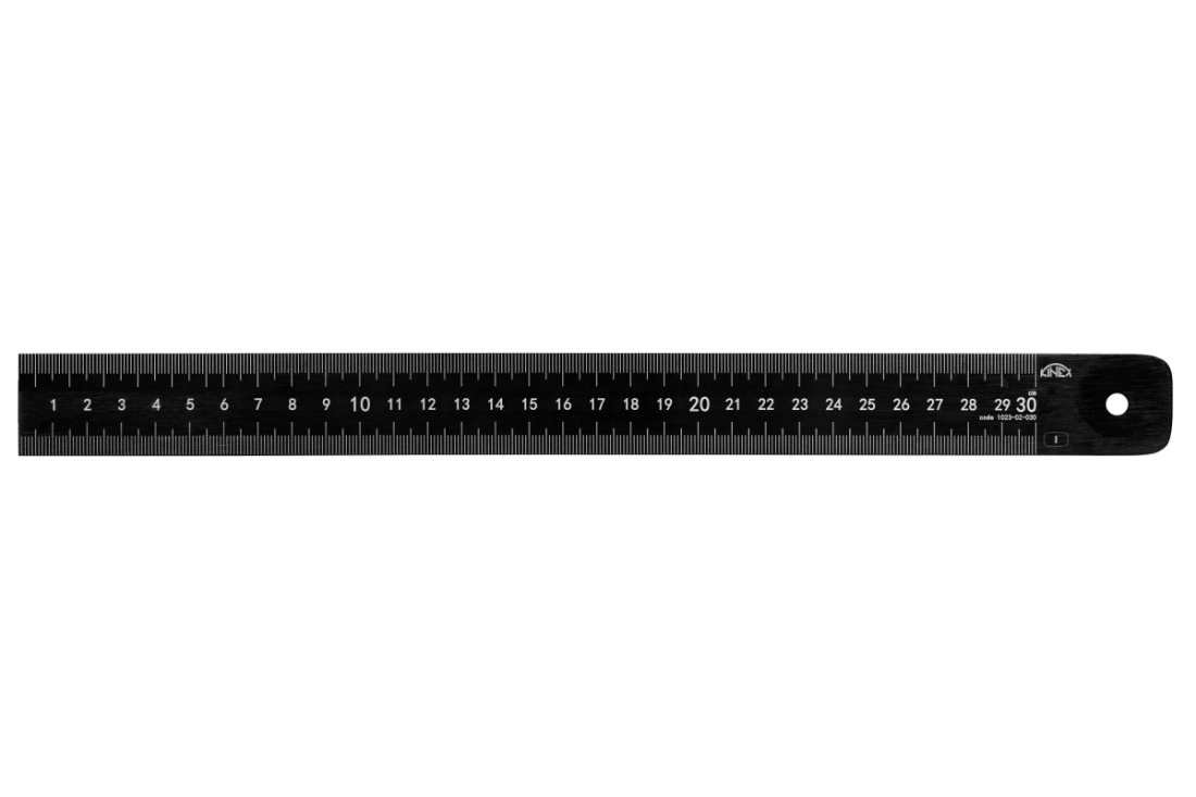 Měřítko ocelové tenké KINEX BLACK COAT 300mm, tř. př. 1, EC 1023-02-030