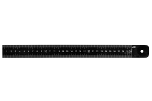 Měřítko ocelové tenké KINEX BLACK COAT 300mm, tř. př. 1, EC
