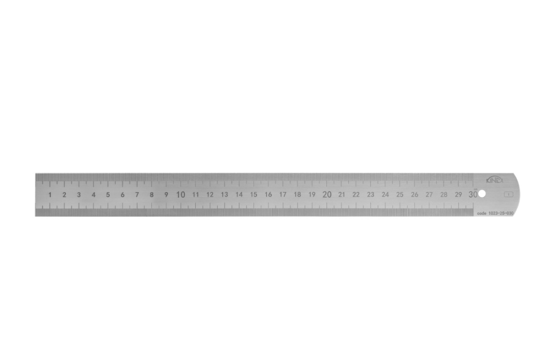 Měřítko ocelové tenké KINEX 1500mm, tř. př. 1, EC, 1mm 1023-05-150