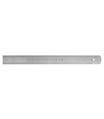 Steel Thin Ruler 500mm, 1mm scale from right to left, laser marking (suitable for calibration)