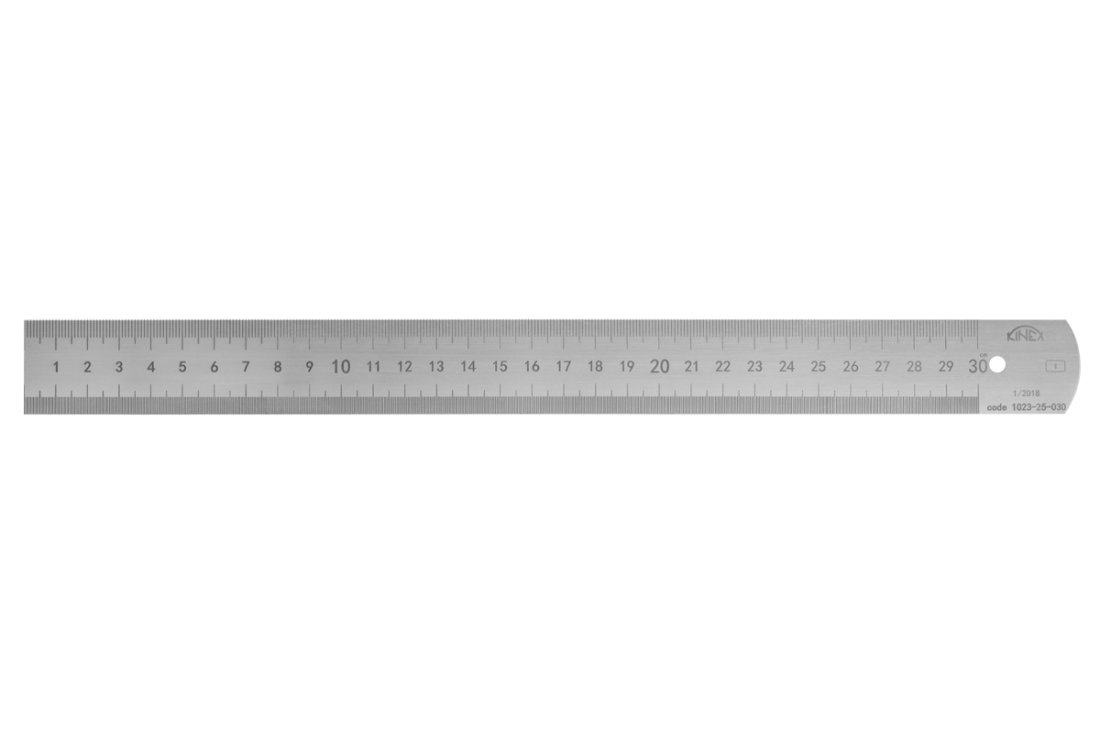 Měřítko ocelové tenké KINEX 500mm, tř. př. 1, EC, 0,5 mm 1023-25-050