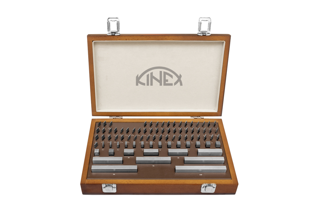 Základní ocelové měrky KINEX, 103ks, tř. přesnosti 1, DIN 861 1046-13-103