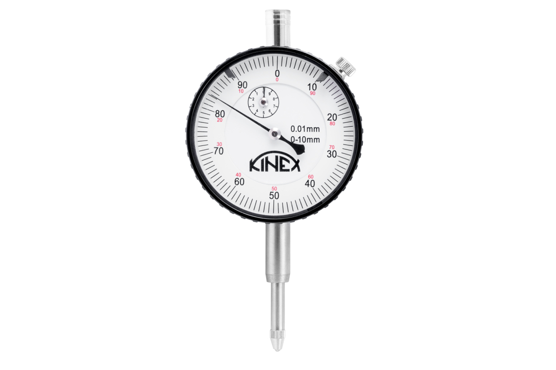 Úchylkoměr číselníkový KINEX 0-10 mm/60 mm/0,01 mm, ČSN EN ISO 463, ČSN 25 1811, ČSN 25 1816 1155-02-010