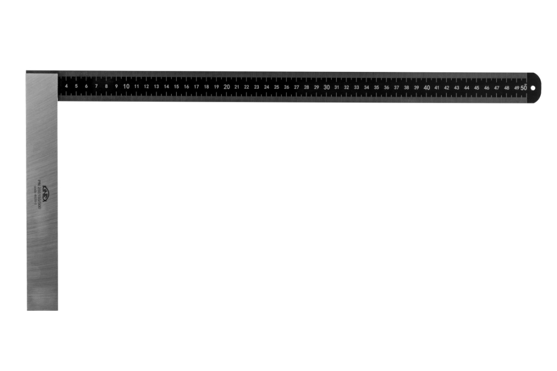 Úhelník tesařský s mm dělením KINEX BLACK COAT 500x230 mm 4028-1
