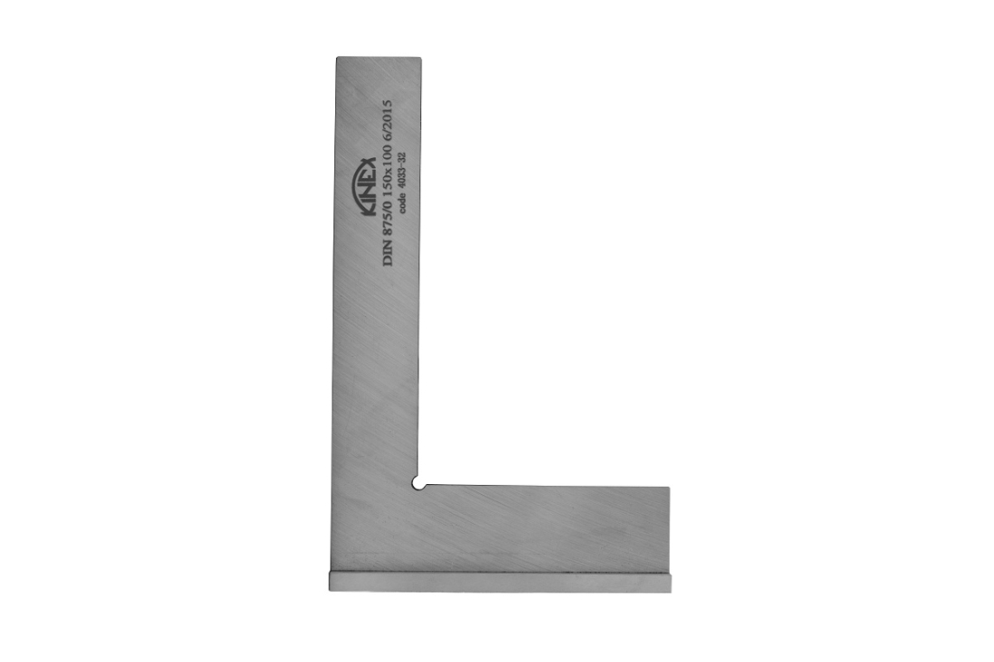 Úhelník přesný příložný KINEX, NEREZ OCEL, 200x130 mm, tř.př.0, DIN 875 4034-07-020