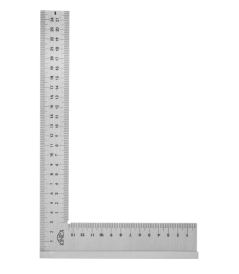 Úhelník s mm stupnicí přesný příložný KINEX 250x160 mm, tř.př. 2, 