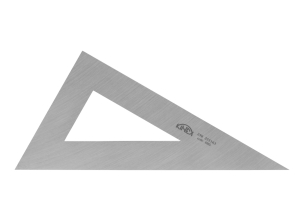 Trojúhelník kovový KINEX 250mm, 30°, 60°, 90°, ČSN 25 5162, ČSN 25 5163