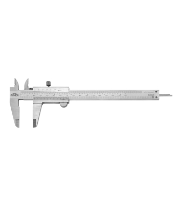 Vernier Caliper with Locking Screw and Depth Gauge 150 mm, 0,02 mm, mm+inch, CSN 25 1238, DIN 862