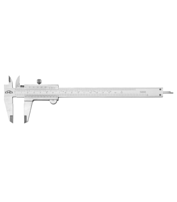 Vernier Caliper with Locking Screw and Depth Gauge 160 mm, 0,02 mm, mm+inch, monoblock, CSN 25 1238, DIN 862