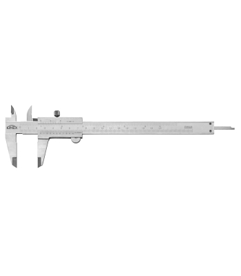 Vernier Caliper with Locking Screw and Depth Gauge 160 mm, 0,05 mm, mm+inch, monoblok, CSN 25 1238, DIN 862