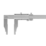 Vernier Caliper with Locking Screw and Fine Adjustment KINEX 400 mm, 0,05+1/128inch, 100 mm, CSN 25 1231