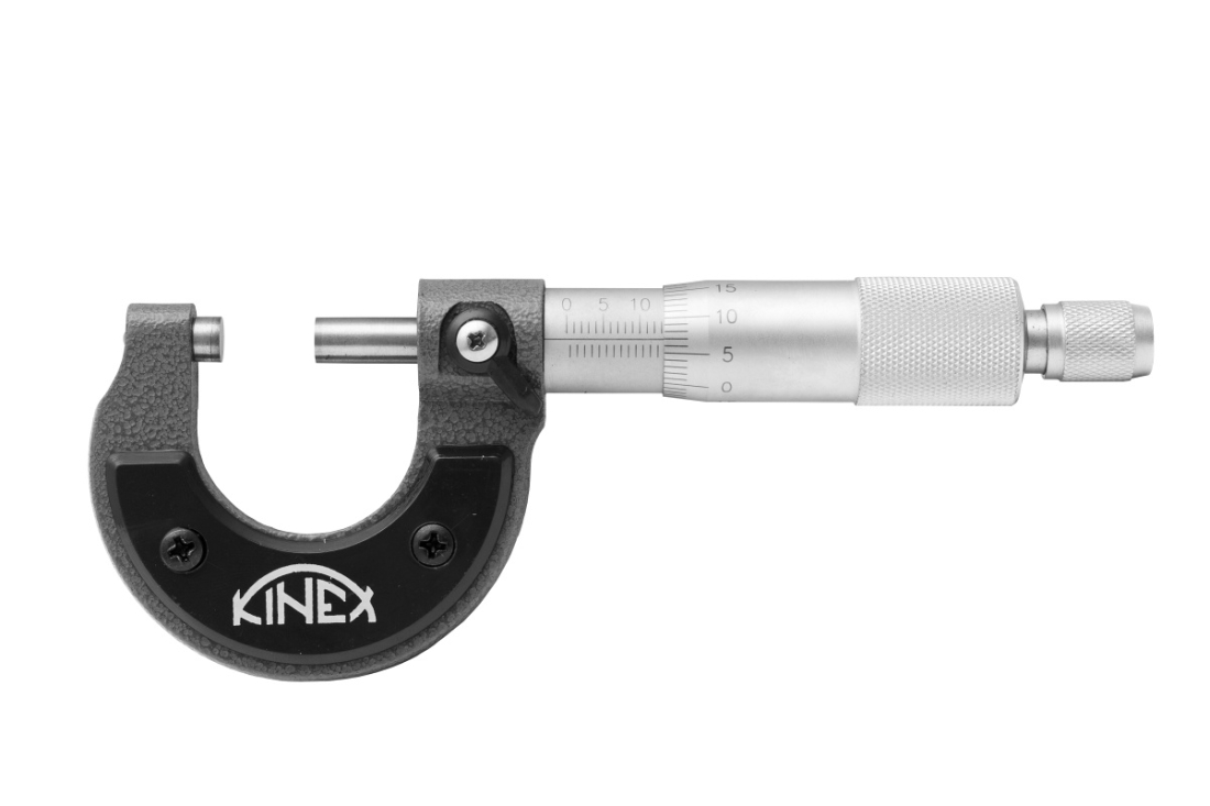 Mikrometr třmenový KINEX 0-25 mm/0,01mm, ČSN 25 1420, DIN 863 7002