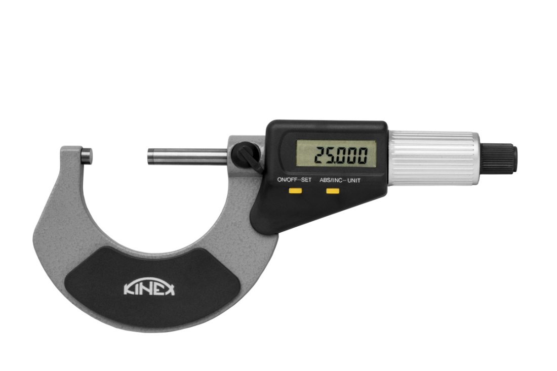 Digitální mikrometr třmenový KINEX 75-100 mm, 0,001mm, DIN 863, IP 65 7031-02-100