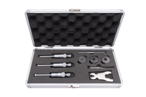 Set of 3-point Internal Micrometers with Setting Rings KINEX 6-12 mm, 0,001mm, DIN 863, IP 54