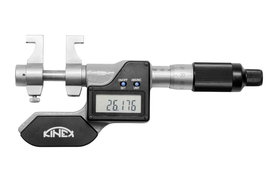 Digitální mikrometr dutinový dvoudotekový (dutinoměr) KINEX 75-100mm/0.001mm, DIN 863 7100-02-100