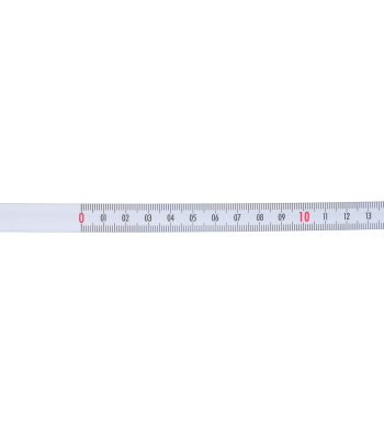 Ocelová páska s mm dělením KINEX Sk527Wa - 3-16,5m, zleva doprava, šířka 13mm, bílá