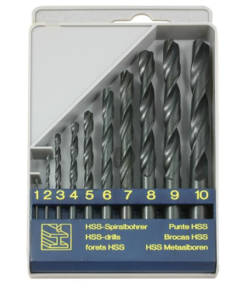 Sada vrtáků 10 dílná 4CZECH 1,00-10,00x1,0mm RNHSS pasivovaná, plastový box (SV1121RNHSS-10P)