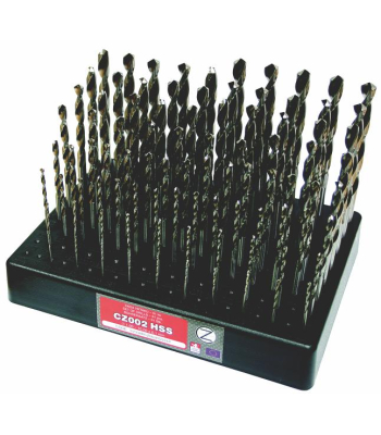 Drill Bit Set 91 piece 4CZECH, 1,00-10,00x0,1mm S338RCZ004HSSCo5, stand (SV338RCZ004HSSCO5-91P)