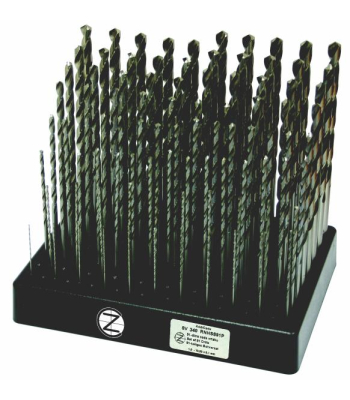 Drill Bit Set 91 piece 4CZECH 1,00-10,00x0,1mm, long line, RN HSS, stand (SV340RNHSS-91P)