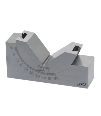 Nastavitelný V-blok 0-60° pro průměr 4-28 mm, 75x25x33 mm (0525101)