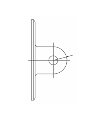 Patte arrière pour comparateur à cadran Helios Preisser, pour diamètre 40 mm (0710102)