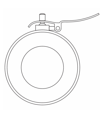 Levier de levage de broche pour cadrans avec un diamètre de bague extérieure (lunette) 58 mm (0710105)