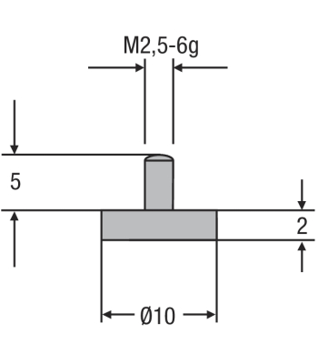 Insert de mesure M 2,5 - Carbure (0710262)