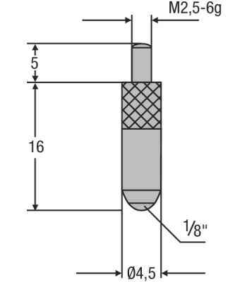 Measuring insert M 2.5 - Special Steel (0710167)