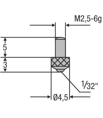 Measuring insert M 2.5 - Special Steel (0710195)