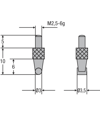 Measuring insert M 2.5 - Special Steel (0710196)