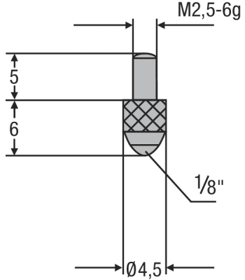 Measuring insert M 2.5 - Carbide (0710497)