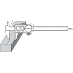 Digital Scribing caliper with carbide-tipped outer measuring surfaces 0-200 mm, 0,01, 33 mm, IP67 (1326912)