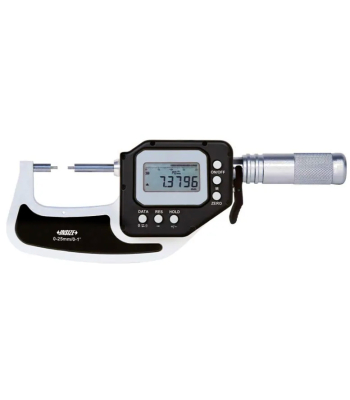 Digitální mikrometr na drážky INSIZE 0-25mm/0,01mm, rychloposuv, IP67, s datovým rozhraním (3356-25)