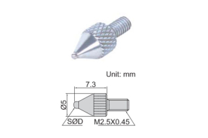 Pointe à bille INSIZE 1 mm, taille M2,5x0,45 mm, matériau acier (6282-0301)