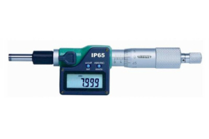 Digitální mikrometrická hlavice INSIZE 0-25 mm/0,001 mm, s upínací maticí, plochá, IP65 (6353-25)