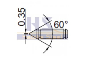 Měřící dotek klínový INSIZE 60° - pár (7392-T6)