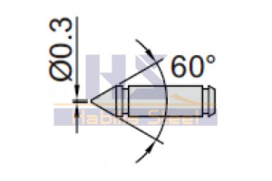Měřící dotek se špičkou INSIZE 60° - pár (7392-T7)