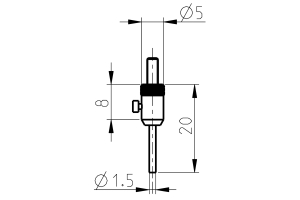 Dotek Sylvac jehlový M2.5, d=1.5mm (905.2202)