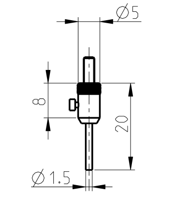 Dotek Sylvac jehlový M2.5, d=1.5mm (905.2202)