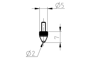 Point de contact standard Sylvac M2.5 balle d=2mm (905.2204)