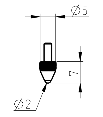 Standard contact point Sylvac M2.5 ball d=2mm (905.2204)