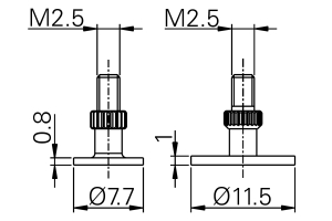 Doteky Sylvac diskové M2.5, d=11.5mm a d=7.7mm (905.2205)