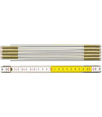 STABILA 01128 - Metr skládací 2m dřevěný, barva žluto-bílá, Serie 600, Typ 617