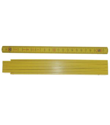 STABILA 01304 - Metr skládací 2m dřevěný, barva žlutá, Serie 700, Typ 707