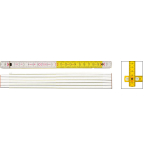 STABILA 01328 - Metr skládací 2m dřevěný, barva žluto-bílá, Serie 700, Typ 717