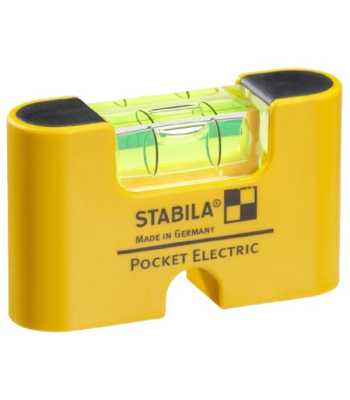 STABILA 18115 - Vodováha kapesní Pocket Electric, speciální pro elektromontáže s magnetem
